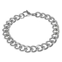 Stainless Steel Chain Bracelets, 304 Stainless Steel, fashion jewelry & Unisex, original color, 9mm 