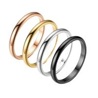 Titanium Steel Finger Ring, plated, fashion jewelry & Unisex 2mm 