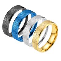 Titanium Steel Finger Ring, plated, fashion jewelry & Unisex 6mm 