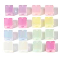 Jelly Style Acrylic Beads, Cube, DIY, mixed colors, 13mm Approx 4.3mm 