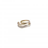 Палец кольцо-латунь, Латунь, плакирован золотом, ювелирные изделия моды & Женский & эмаль продается PC