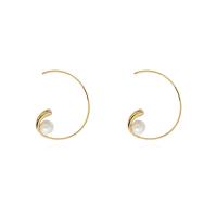 Freshwater Pearl Brass Earring, with Freshwater Pearl, plated, fashion jewelry & for woman 