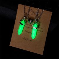 Luminated Necklace, Natural Stone, with Zinc Alloy, with 7cm extender chain, 2 pieces & with magnetic & for couple Approx 38 cm 
