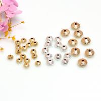 Brass Spacer Beads, Saucer, plated, DIY & frosted 