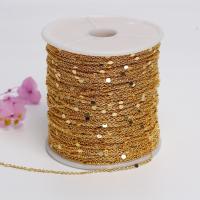 Brass Beading Chains, 18K gold plated, DIY & oval chain 
