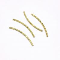 Brass Curved Tube Beads, plated, DIY Approx 1mm 