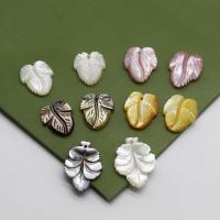 Natural White Shell Beads, with Black Shell & Pink Shell & Yellow Shell, Leaf, handmade, DIY 