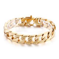 Titane bracelet en acier et bracelet, Acier titane, pour homme, doré Environ 8.66 pouce, Vendu par PC