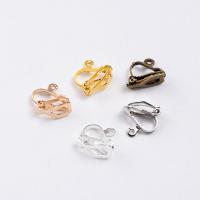 Brass Clip On Earring Finding, plated, DIY 12mm 