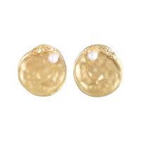 Kunststoff Perle Zink Legierung Ohrring, Zinklegierung, mit ABS-Kunststoff-Perlen, plattiert, Modeschmuck & für Frau, keine, 50x45mm, verkauft von Paar