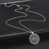 Stainless Steel Jewelry Necklace, 304 Stainless Steel, with 1.97inch extender chain, Round, plated, fashion jewelry & Unisex Approx 17.72 Inch 