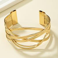 Zinc Alloy Cuff Bangle, gold color plated, fashion jewelry & for woman, 44mm, Inner Approx 65mm 