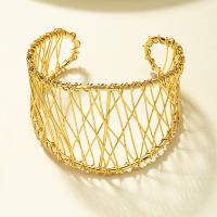 Zinc Alloy Cuff Bangle, gold color plated, fashion jewelry & for woman & hollow, Inner Approx 60mm 