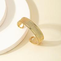 Zinc Alloy Cuff Bangle, gold color plated, fashion jewelry & for woman, 18.5mm, Inner Approx 65mm 