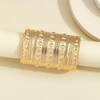 Zinc Alloy Cuff Bangle, fashion jewelry & for woman, golden, Inner Approx 62mm 