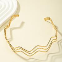 Halsband Halskette, Zinklegierung, goldfarben plattiert, Modeschmuck & mehrschichtig & für Frau, 15mm, Innendurchmesser:ca. 130mm, verkauft von PC