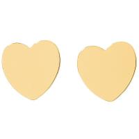 Zinc Alloy Stud Earring, Heart, gold color plated, fashion jewelry & for woman 