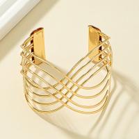 Zinc Alloy Cuff Bangle, gold color plated, fashion jewelry & for woman & hollow, Inner Approx 55mm 