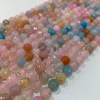 Perles agates, Agate, Rond, DIY & normes différentes pour le choix & facettes, couleurs mélangées Environ 38 cm, Vendu par brin