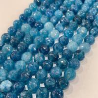 Einzelne Edelstein Perlen, Apatite, rund, DIY & verschiedene Größen vorhanden & facettierte, blau, Länge:ca. 38 cm, verkauft von Strang