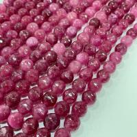 Natürlicher Turmalin Perlen, rund, DIY & verschiedene Größen vorhanden & facettierte, Rosa, Länge:ca. 38 cm, verkauft von Strang