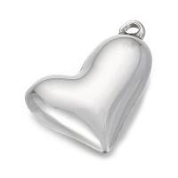 Stainless Steel Heart Pendants, 304 Stainless Steel, Unisex, original color 