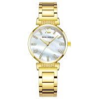 Women Wrist Watch, Zinc Alloy, with Glass & 304 Stainless Steel, Japanese movement, Life water resistant & fashion jewelry & for woman & with rhinestone Approx 8.11 Inch 