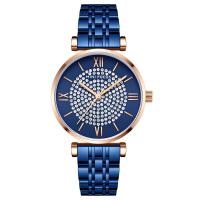 Women Wrist Watch, Zinc Alloy, with Glass & 304 Stainless Steel, Japanese movement, Life water resistant & fashion jewelry & for woman & with rhinestone Approx 6.7 Inch 