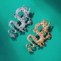 Bijoux broche en Zinc alliage , alliage de zinc, dragon, Placage, bijoux de mode & unisexe, plus de couleurs à choisir Vendu par PC