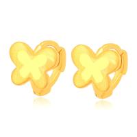 Zinc Alloy Huggie Hoop Earring, Butterfly, gold color plated, fashion jewelry & for woman, golden 