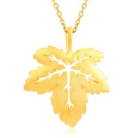 Zinc Alloy Leaf Pendants, Maple Leaf, gold color plated, DIY & for woman, golden 
