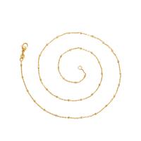 Zinc Alloy Necklace, gold color plated, DIY & for woman, golden, 1mm Approx 45 cm 