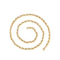 Ожерелье цинкового сплава , цинковый сплав, плакирован золотом, различной длины для выбора & DIY, Золотой, 4mm, 6ПК/сумка, продается сумка