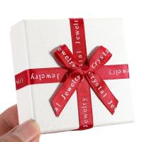Jewelry Gift Box, Paper, with Sponge & with ribbon bowknot decoration 