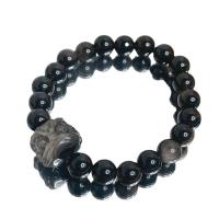 Gemstone Bracelets, Silver Obsidian, fashion jewelry & Unisex 