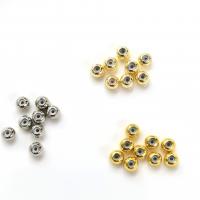 Brass Stopper Beads, with Silicone, high quality plated, DIY 