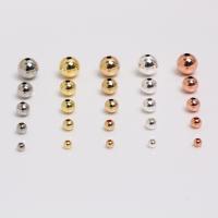 perla de cobre, metal, Esférico, alta calidad plateado y nunca se descolora, Bricolaje & diverso tamaño para la opción, más colores para la opción, Vendido por UD