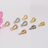 Brass Pinch Bail, high quality plated, DIY & micro pave cubic zirconia 