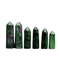 Gemstone Decoration, Ruby in Zoisite, polished green 
