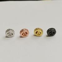 Brass Spacer Beads, plated & micro pave cubic zirconia 