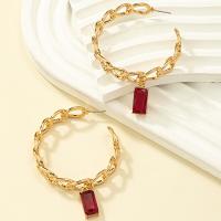 Zinc Alloy Rhinestone Stud Earring, gold color plated, fashion jewelry & for woman & with rhinestone 