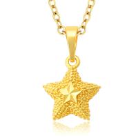 Zinc Alloy Star Pendant, gold color plated, DIY, golden 