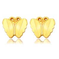 Zinc Alloy Stud Earring, Butterfly, gold color plated, fashion jewelry & for woman, golden 