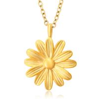 Zinc Alloy Flower Pendants, gold color plated, DIY & for woman, golden 