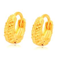 Zinc Alloy Huggie Hoop Earring, gold color plated, fashion jewelry & for woman, golden 