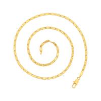 Zinc Alloy Necklace, gold color plated & for woman, golden, 2.8mm 