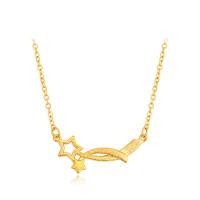 Zinc Alloy Necklace, with 5.5cm extender chain, Star, gold color plated, fashion jewelry & for woman, golden, 27mm Approx 45 cm 