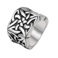 Titanium Steel Finger Ring, polished & for man, original color 