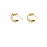 Brass Stud Earring, plated, for woman 13mm 