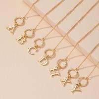 Zinc Alloy Necklace, gold color plated, fashion jewelry & for woman Approx 16.14 Inch 